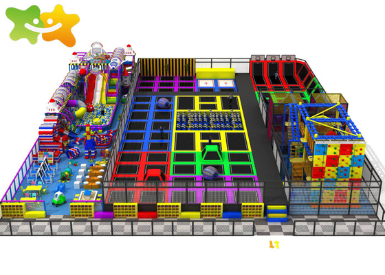 Large Size Trampoline Park Equipment Multi Function High Safety Low Maintenance