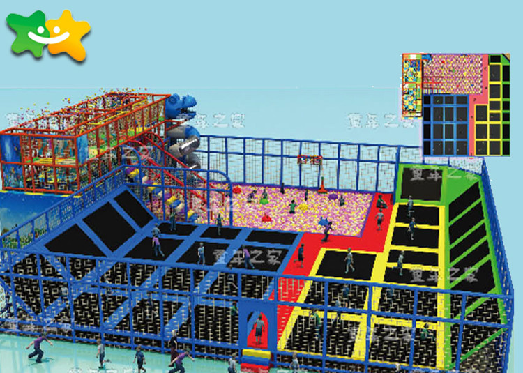 Playground Indoor Trampoline Equipment Sponge Pit Dodgeball Jumping Fitness