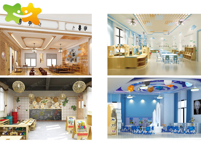 Customize Modern Preschool Furniture , Wooden Furniture For Preschool