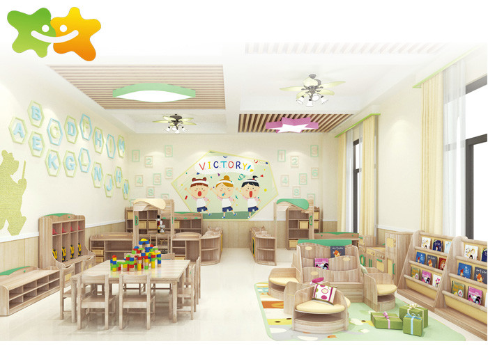 Customize Modern Preschool Furniture , Wooden Furniture For Preschool