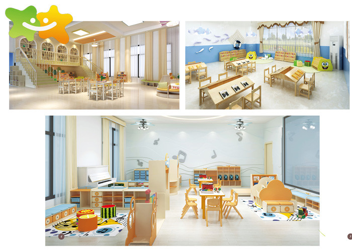 Customize Modern Preschool Furniture , Wooden Furniture For Preschool