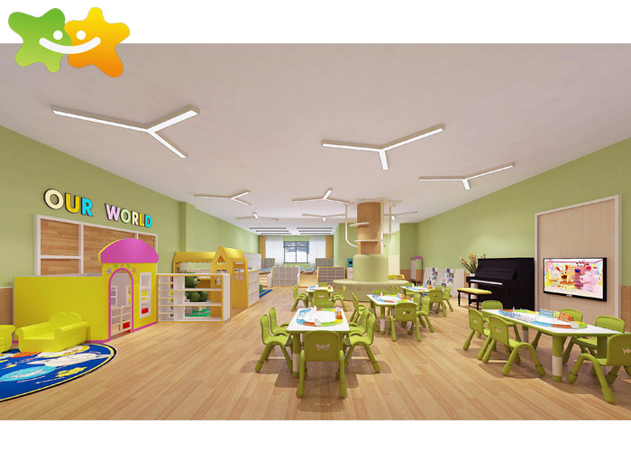 Preschool Classroom Furniture Sets Blue Grey Green Color Customizable