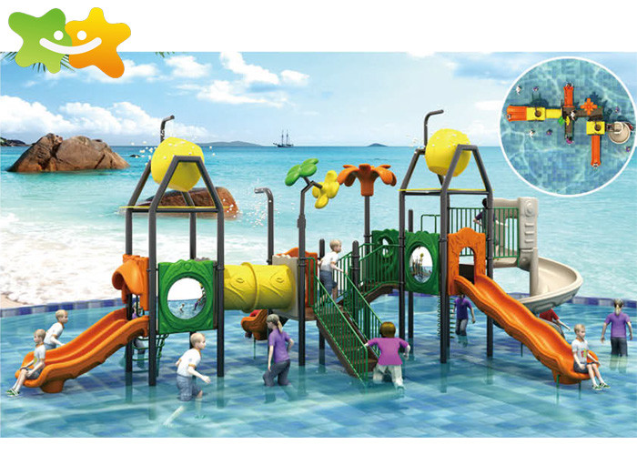 Swimming Pool Water Slide , Plastic Water Slide Multicolors LLDPE Material