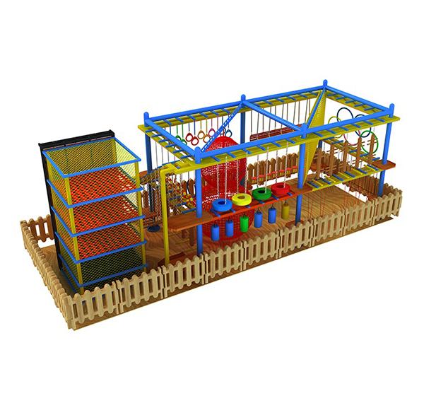 High Ropes Construct Kit Team Building Adventure High Ropes Course 2.4m Layer Height Multifunction
