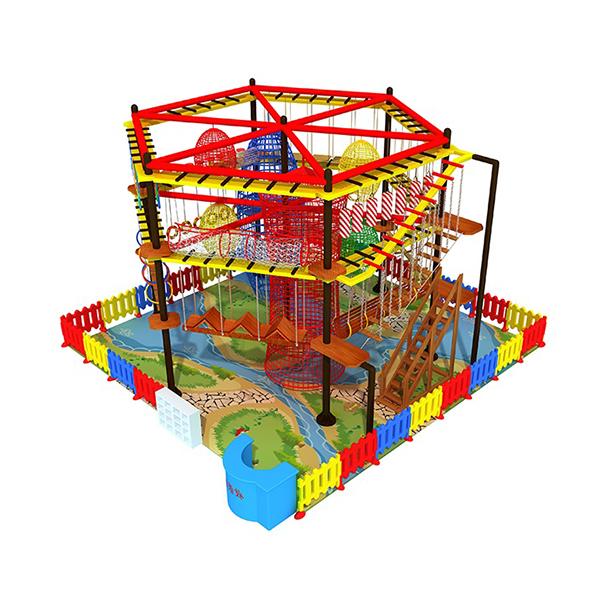 High Ropes Construct Kit Team Building Adventure High Ropes Course 2.4m Layer Height Multifunction