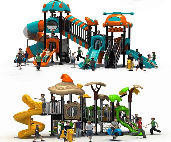 Staticproof Kids Playground Slide , Large Plastic Tube Slides Fadeless