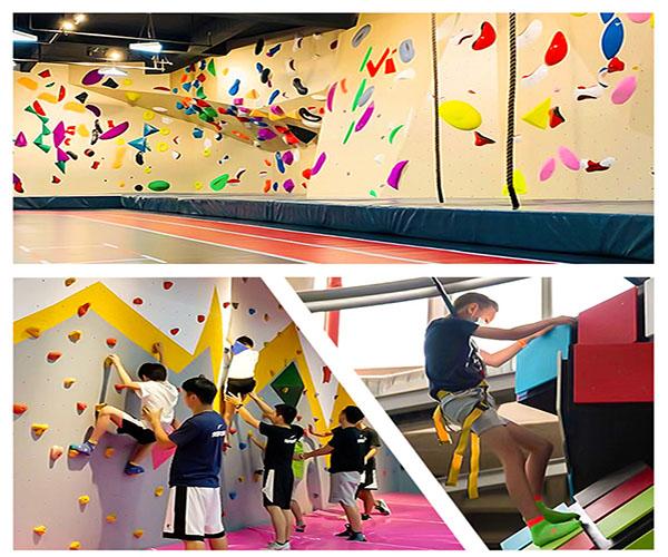 Reinforced Indoor Climbing Wall Panels , Plastic Rock Wall For Swing Set