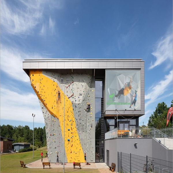 Fiberglass Indoor Playground Climbing Wall Artificial With Auto Belay