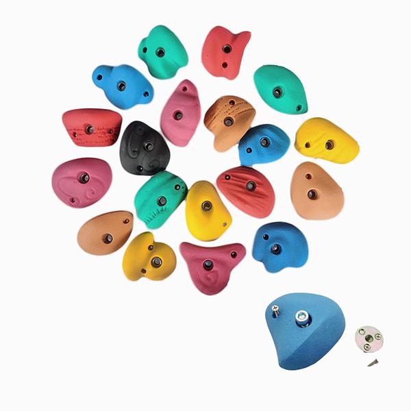 Multiple Color Kids Playground Parts fiberglass climbing holds ASTM