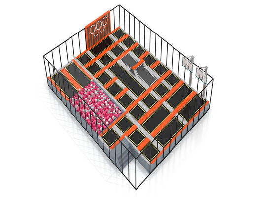 Indoor Jump Zone Trampoline Customized Space With Big Foam Pit