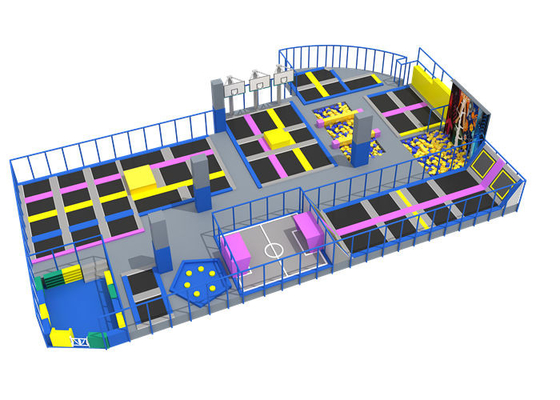 Commercial Jump Trampoline Park high jumping performance soft padded with foam pit