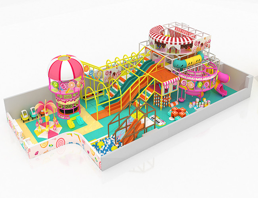 Candy Themed Kids Indoor Playground Equipment , Commercial Soft Play Equipment