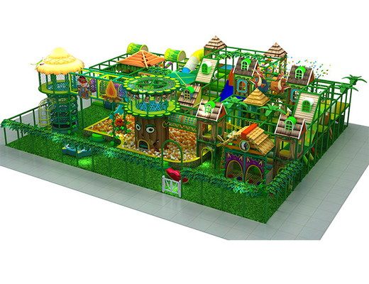 Jungle Themed Kids Indoor Playground Equipment Fireproof ODM Available