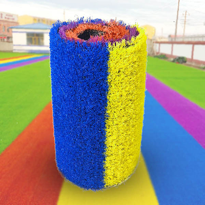 Plastic Playground Flooring Mats 50mm , Artificial Grass Floor Mat