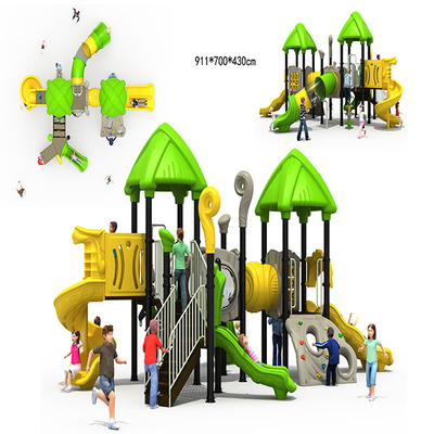 Staticproof Kids Playground Slide With Plastic Tunnel UVproof