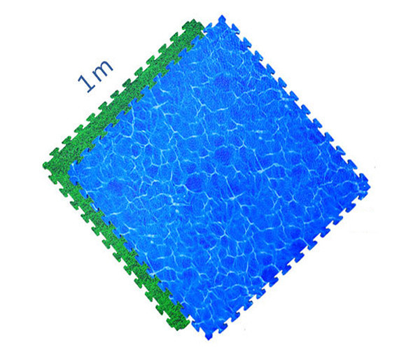 2cm Orange Black Non Toxic Playground Mat Ocean Themed For Indoor Kids