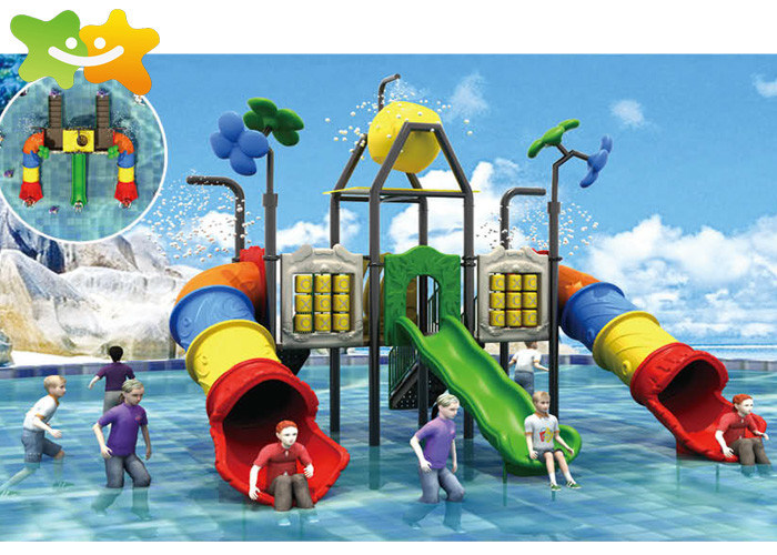 Swimming Pool Water Slide , Plastic Water Slide Multicolors LLDPE Material
