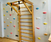 Mixed Color Wooden Rock Climbing Wall Plywood Material Auto Belay System