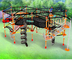 Outdoor Adventure Obstacle Course With Tube Slide ASTM Standard