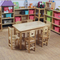Wood Kindergarten Classroom Furniture Tables With Safety Rounded Edge