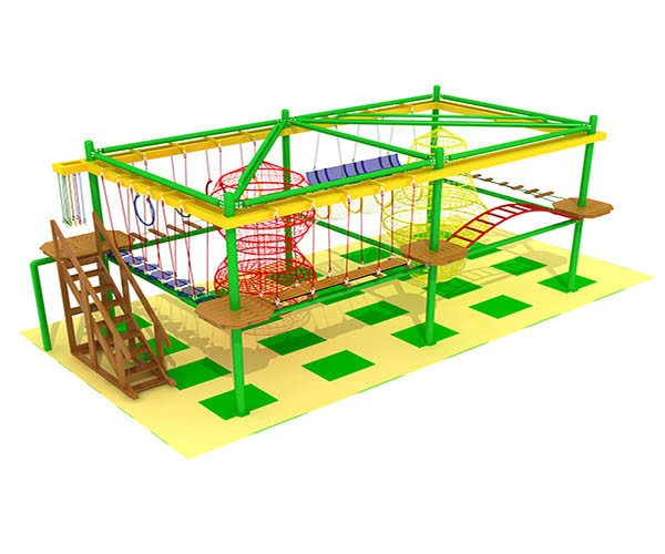Activity Ropes Iquitos Commercial Adventure Park Ropes Course , Two Level Outdoor Rope Activities