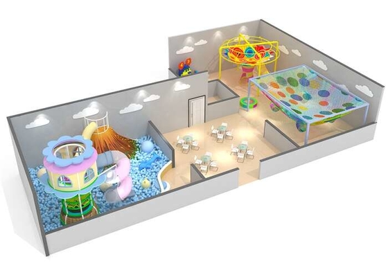 PVC Foamed Indoor Preschool Playground Equipment Kids Play Toys With Rope Climbing