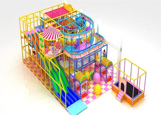 Candy Themed  Playground Systems  Amusement Park Equipment With Rainbow Slide