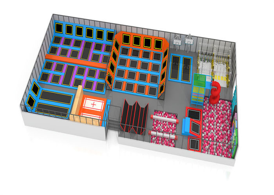 Commercial Professional Trampoline Equipment Big Jumping Area For Family Sports Centre
